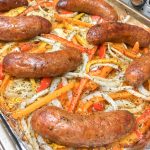Sheet Pan Sausage and Peppers with Rice