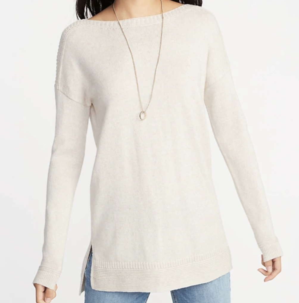old navy boat neck sweater