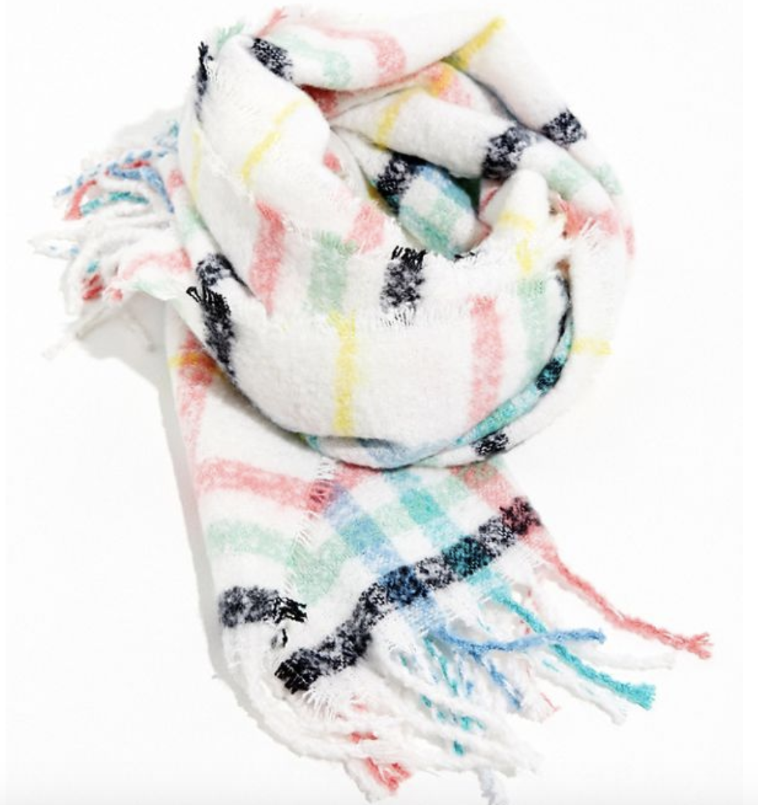 Urban Outfitters Cozy Plaid Blanket Scarf