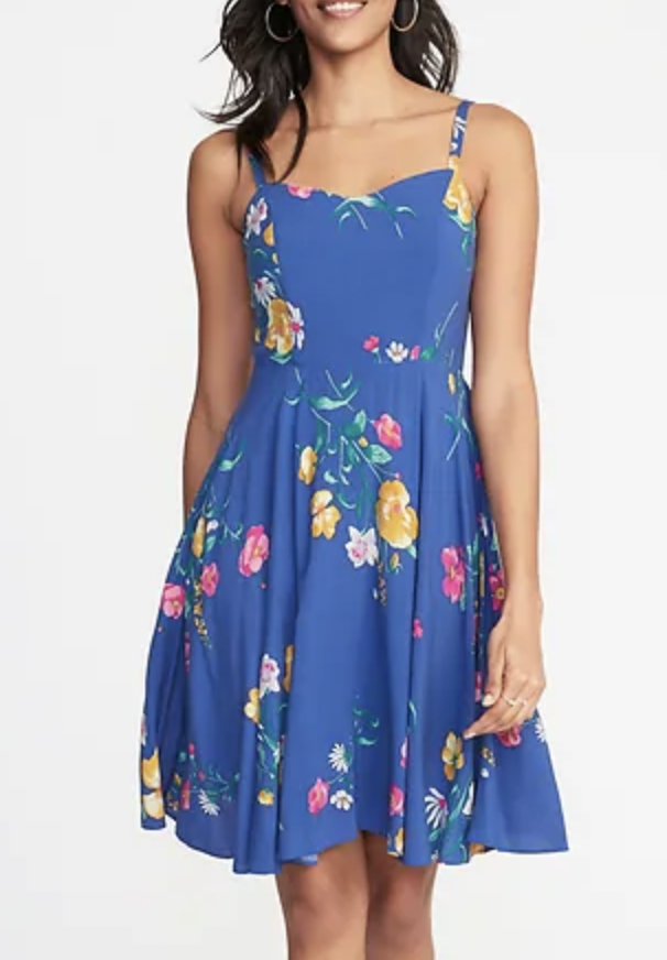 Old Navy Fit and Flare Floral Dress