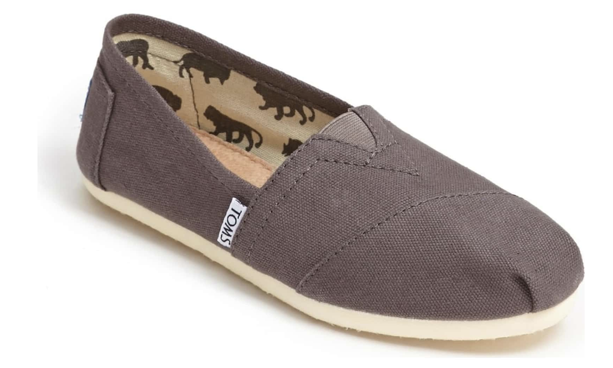 Toms Ash Canvas Classic Slip Ons
