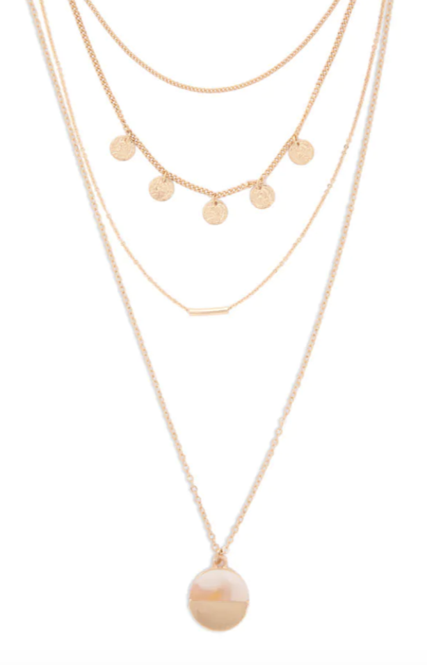 Disc & Bar Chain Necklace Set FOREVER 21